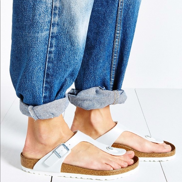 white thong birkenstocks